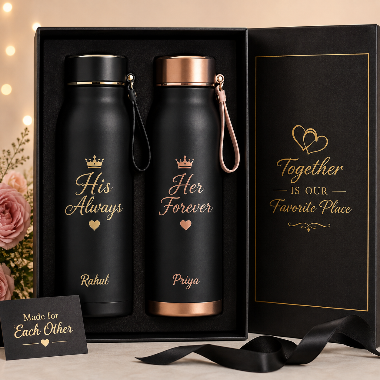 Couple Name Bottle Set
